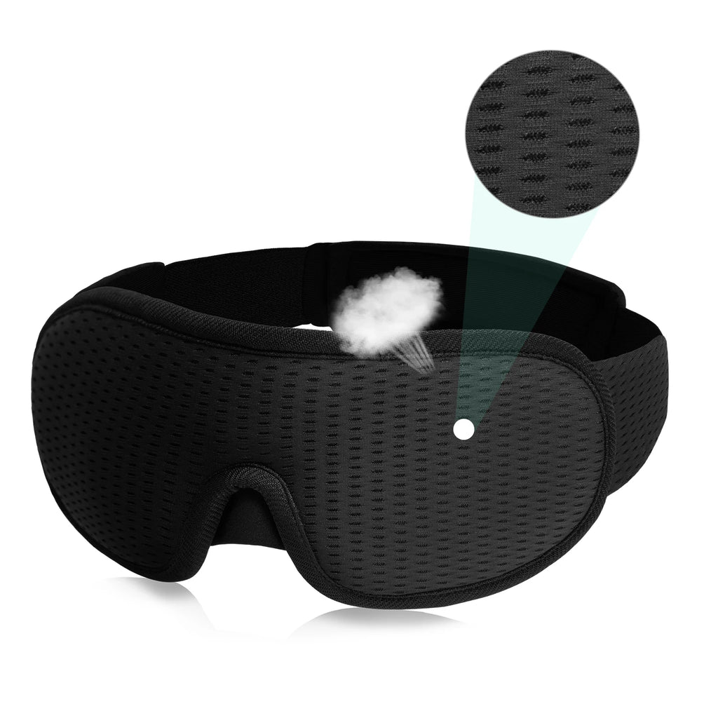 Antifaz 3D para Dormir – Máscara de Ojos Suave y Acolchada con Bloqueo de Luz
