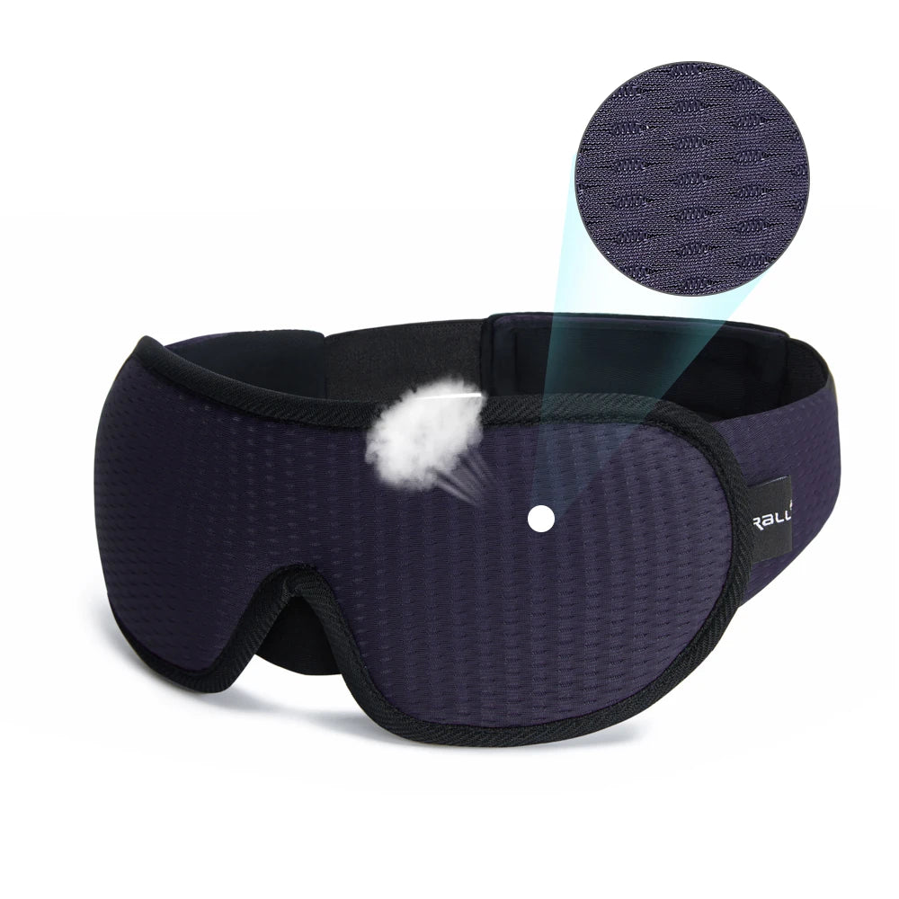 Antifaz 3D para Dormir – Máscara de Ojos Suave y Acolchada con Bloqueo de Luz