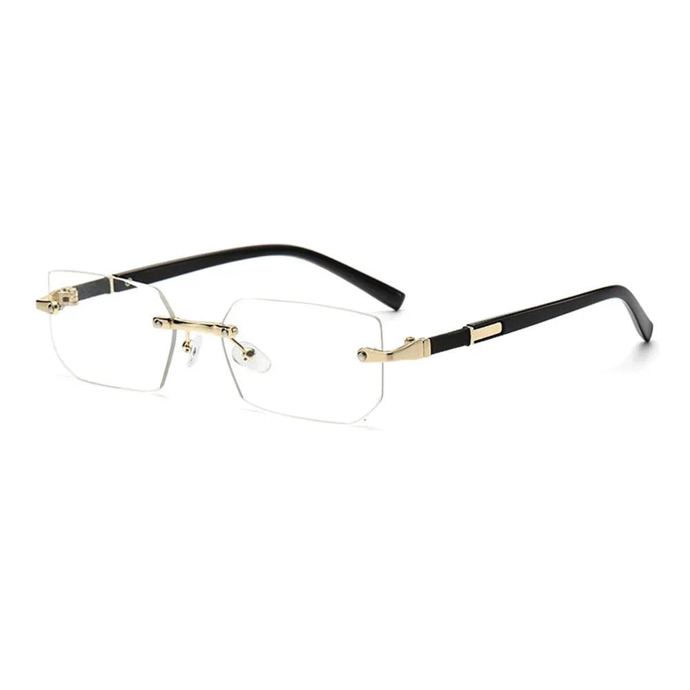 Gafas de Sol Rectangulares Sin Montura – Estilo Vintage Y2K Unisex con Protección UV400