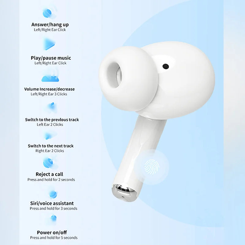 2026 Air Pro Auriculares Inalámbricos Bluetooth TWS HiFi con Reducción de Ruido y Resistencia al Agua para iPhone y Android